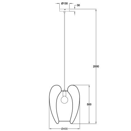 Fabas Luce 3677-45-101 - Lustr na lanku CAMP 1xE27/40W/230V černá