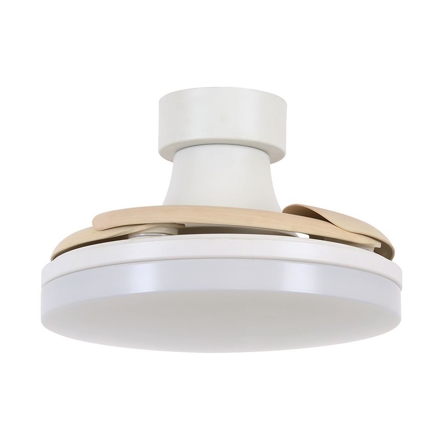 FANAWAY 210664 - LED Stmívatelný stropní ventilátor ORBIT LED/25W/230V béžová/bílá + dálkové ovládání
