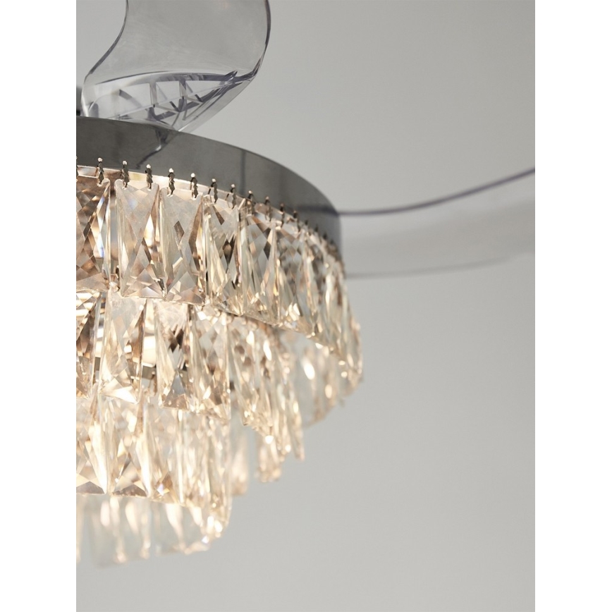 FANAWAY 212923 - LED Stropní ventilátor VEIL 6xE14/4,5W/230V lesklý chrom + dálkové ovládání