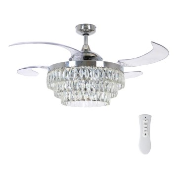 FANAWAY 212923 - LED Stropní ventilátor VEIL 6xE14/4,5W/230V lesklý chrom + dálkové ovládání