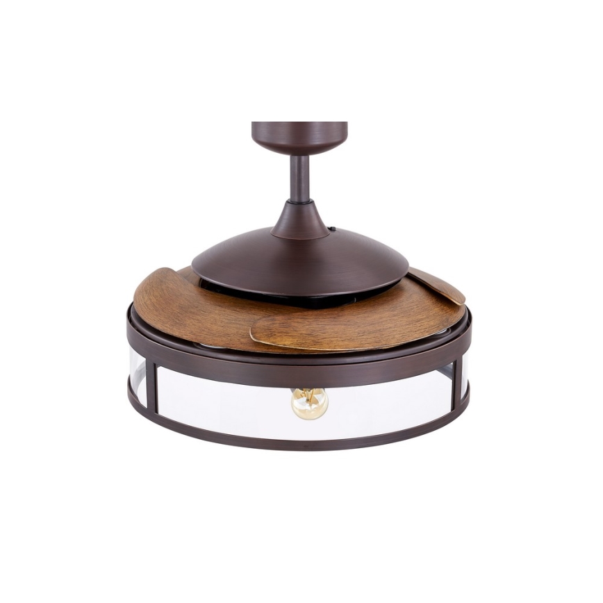 FANAWAY 212925 - LED Stropní ventilátor CLASSIC 3xE27/4W/230V hnědá + dálkové ovládání