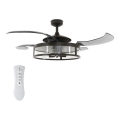 FANAWAY 212927 - LED Stropní ventilátor CLASSIC 3xE27/4W/230V černá pr. 112 cm + dálkové ovládání
