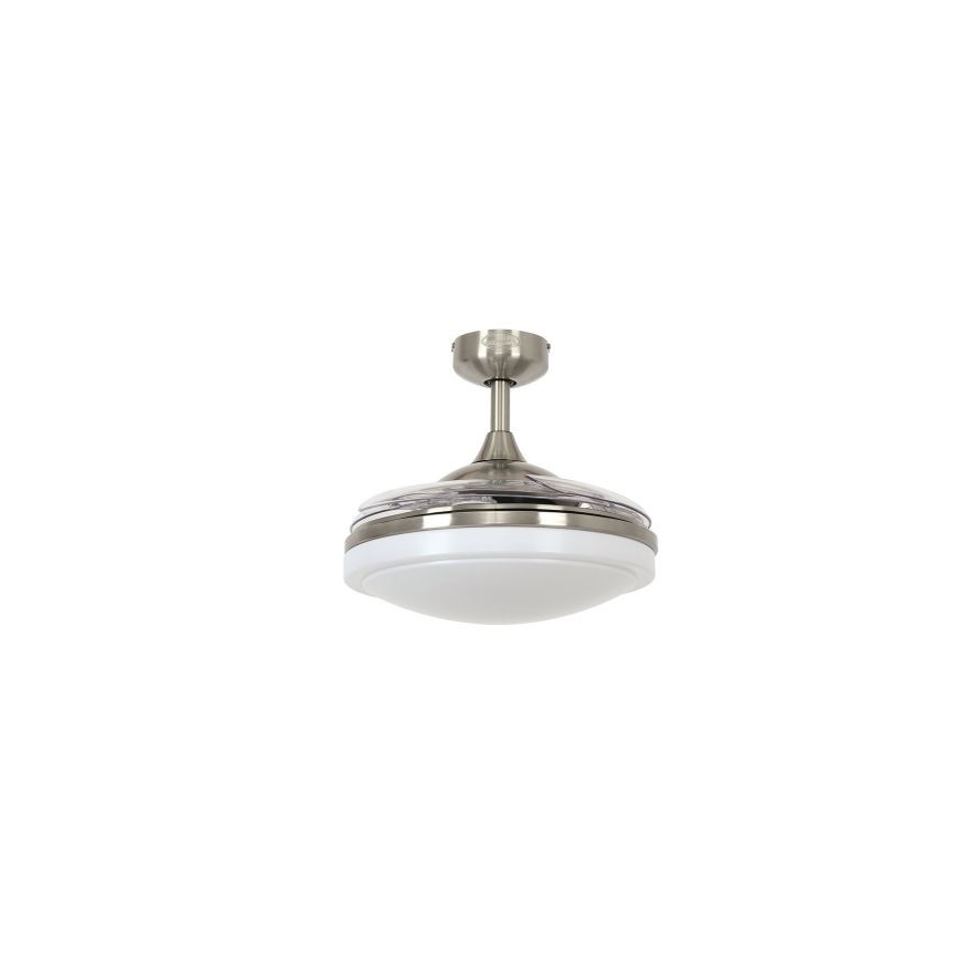 FANAWAY 212982 - Stropní ventilátor EVORA 2xE27/20W/230V lesklý chrom + dálkové ovládání