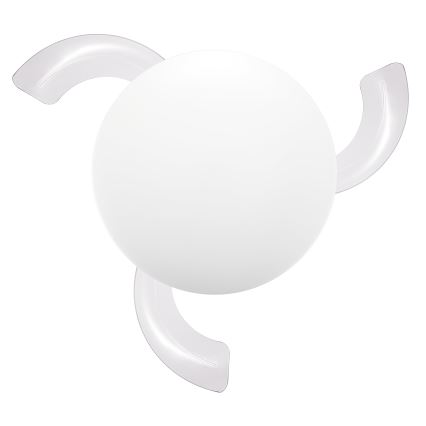 FANAWAY 21612949 - LED Stmívatelný stropní ventilátor STROLL LED/30W/230V 2700/3500/5000K pr. 106 cm bílá/čirá + dálkové ovládání