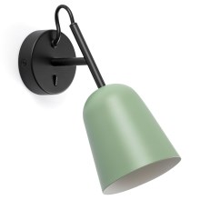 FARO 28259 - Nástěnná lampa STUDIO 1xE14/8W/230V zelená/černá