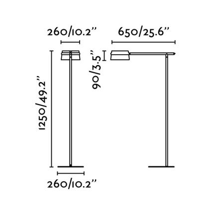 FARO 29569 - LED Stmívatelná dotyková stojací lampa LOOP LED/6W/230V