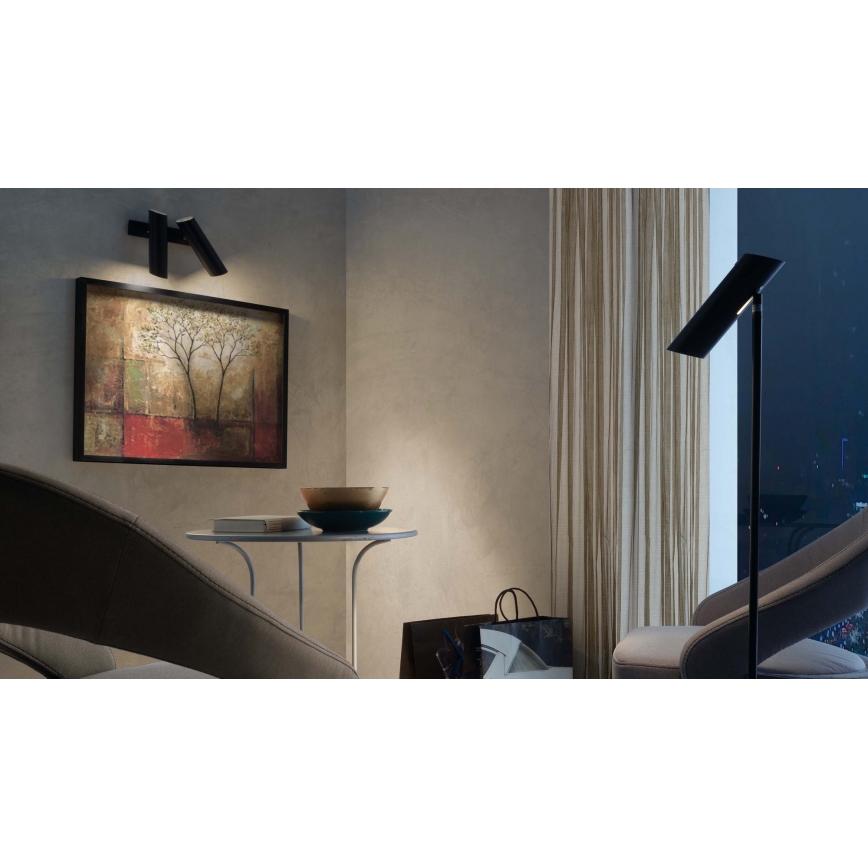 FARO 29876 - Nástěnné bodové svítidlo LINK 2xGU10/11W/230V černá