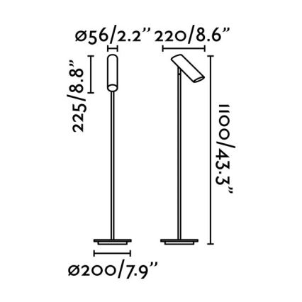 FARO 29883 - Stojací lampa LINK 1xGU10/11W/230V bílá