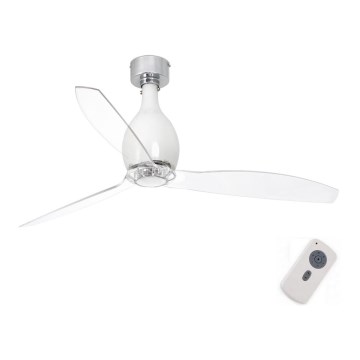 FARO 32020 - Stropní ventilátor MINI ETERFAN bílá/čirá pr. 128 cm + dálkové ovládání