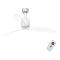 FARO 32025 - Stropní ventilátor MINI ETERFAN matná bílá/čirá