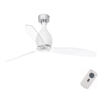 FARO 32025 - Stropní ventilátor MINI ETERFAN matná bílá/čirá
