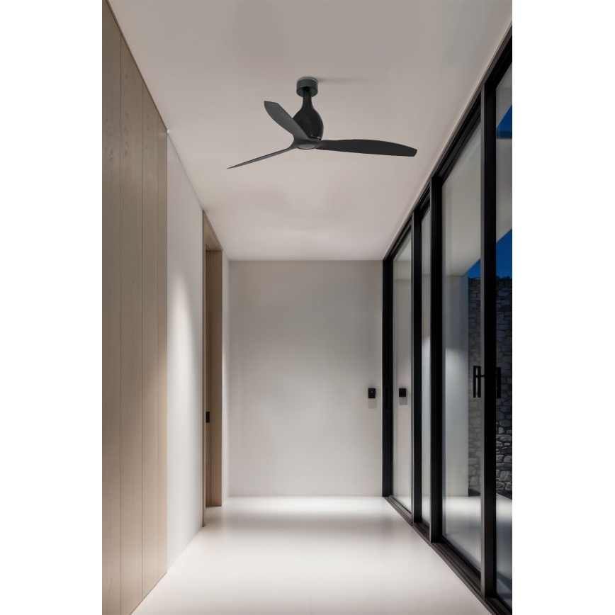 FARO 32030 - Stropní ventilátor MINI ETERFAN černá pr. 128 cm + dálkové ovládání