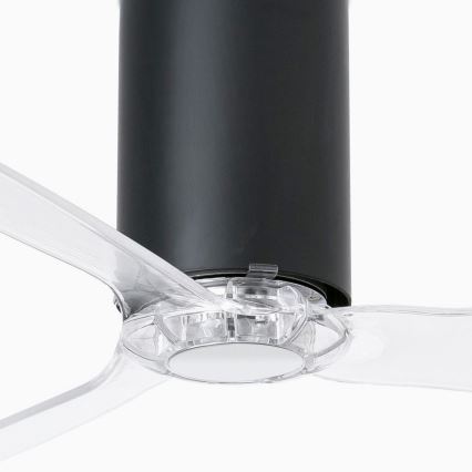 FARO 32041WP - Stropní ventilátor MINI TUBE FAN M černá/čirá pr. 128 cm SMART + dálkové ovládání