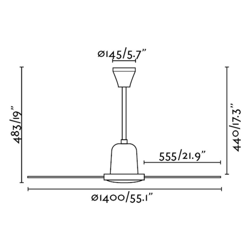 FARO 33002 - Stropní ventilátor INDUS