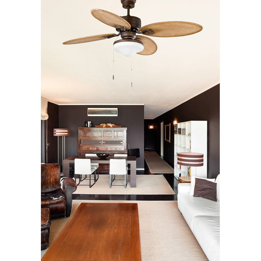 FARO 33019 - Stropní ventilátor LOMBOK 2xE27/60W/230V