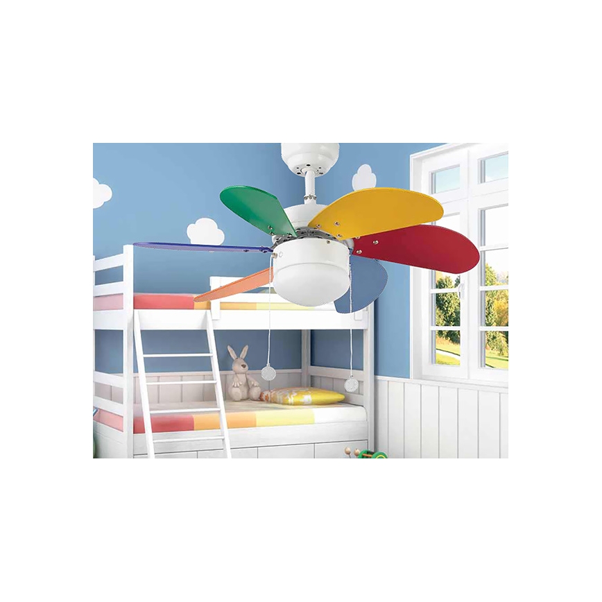 FARO 33179 - Stropní ventilátor PALAO 1xE14/40W/230V