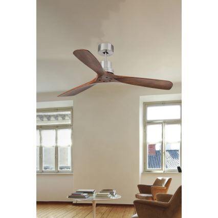 FARO 33370DC - Stropní ventilátor LANTAU hnědá/matný chrom pr. 132 cm + dálkové ovládání