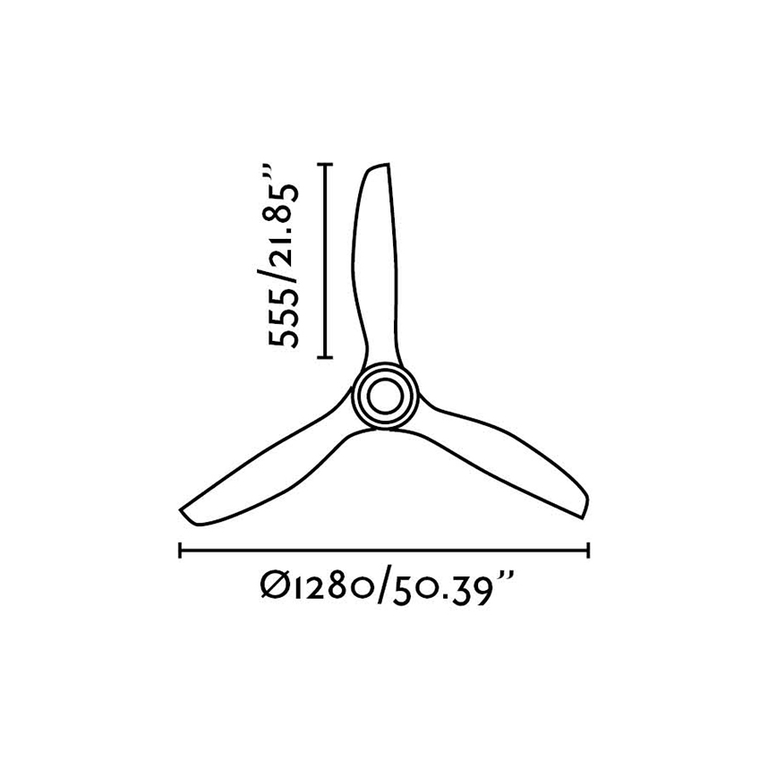 FARO 33382 - Stropní ventilátor MINI ETERFAN