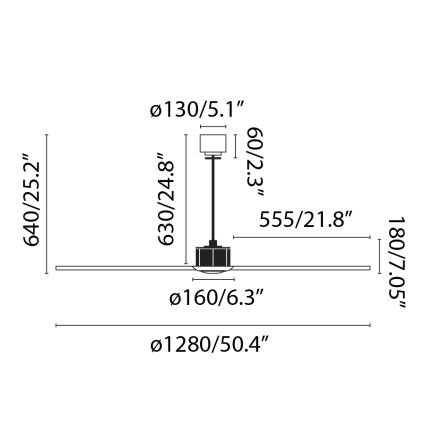 FARO 33395-10 - LED Stropní ventilátor JUST FAN LED/16W/230V černá/hnědá pr. 128 cm + dálkové ovládání