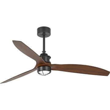 FARO 33395WT1N - LED Stmívatelný stropní ventilátor JUST FAN M LED/16W/230V pr. 128 cm hnědá/černá Wi-Fi Tuya + dálkové ovládání