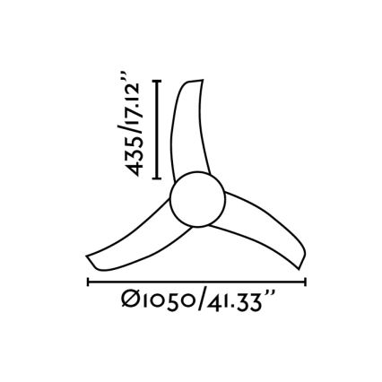 FARO 33415 - Stropní ventilátor EASY 2xE27/15W/230V