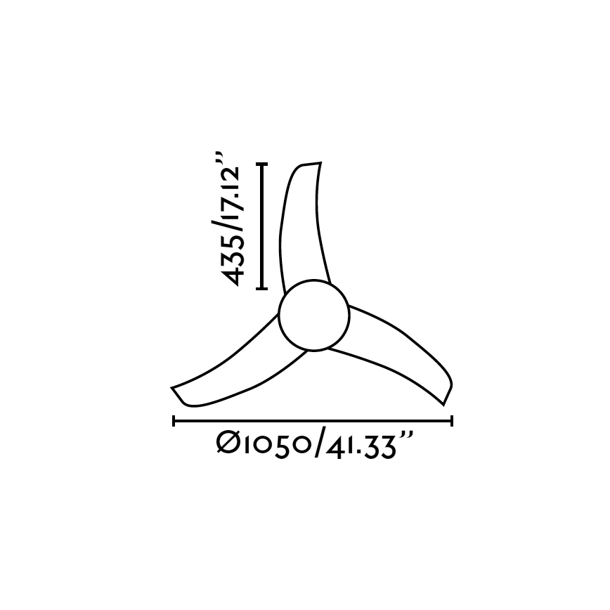 FARO 33416 - Stropní ventilátor EASY 2xE27/15W/230V