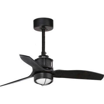 FARO 33424WT1N - LED Stmívatelný stropní ventilátor JUST FAN S LED/16W/230V pr. 81 cm černá Wi-Fi Tuya + dálkové ovládání