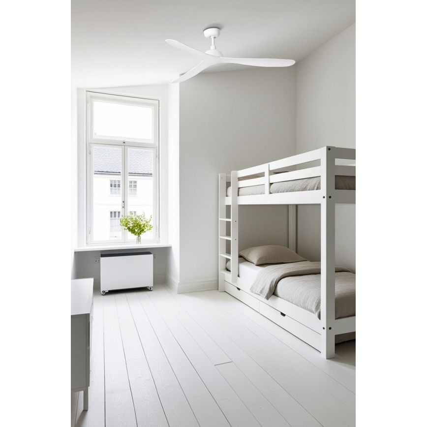 FARO 33446WT - Stropní ventilátor GOTLAND L bílá pr. 132 cm Wi-Fi Tuya + dálkové ovládání