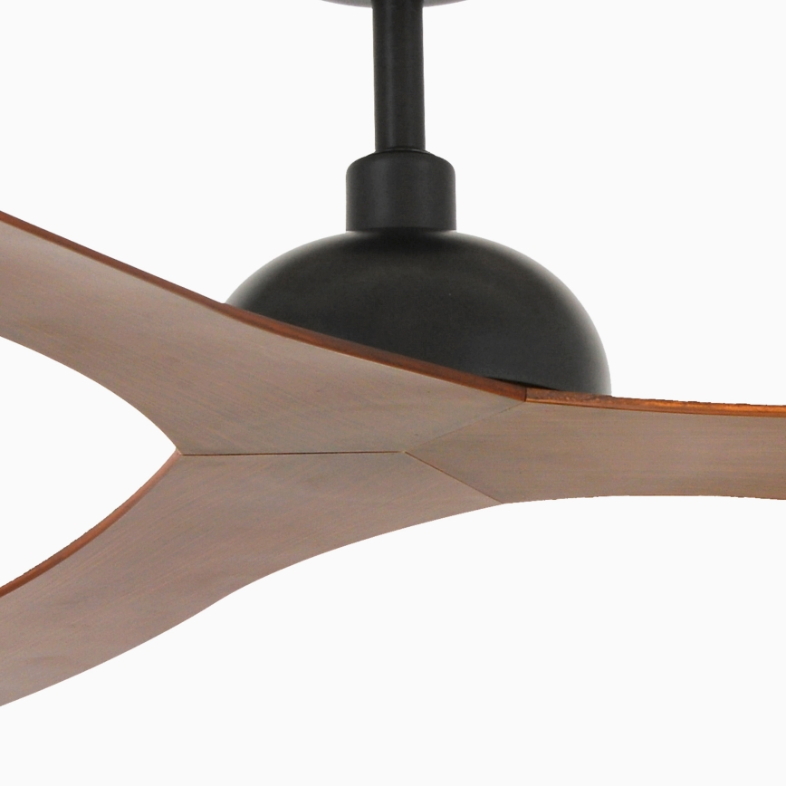 FARO 33447WT - Stropní ventilátor GOTLAND L hnědá/černá pr. 132 cm Wi-Fi Tuya + dálkové ovládání
