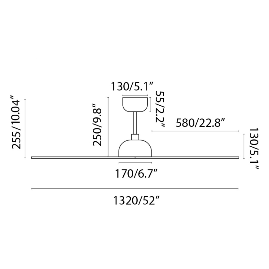 FARO 33447WT - Stropní ventilátor GOTLAND L hnědá/černá pr. 132 cm Wi-Fi Tuya + dálkové ovládání