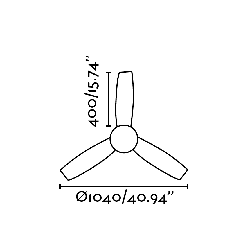 FARO 33454 - Stropní ventilátor MINI UFO 2xE27/20W/230V