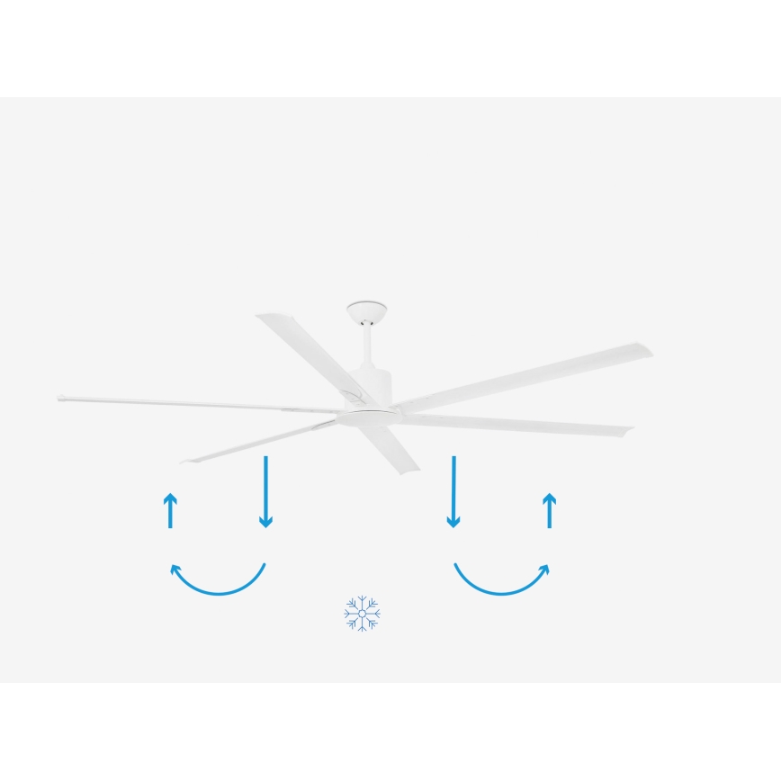 FARO 33461A - Stropní ventilátor ANDROS XL bílá pr. 213 cm + dálkové ovládání