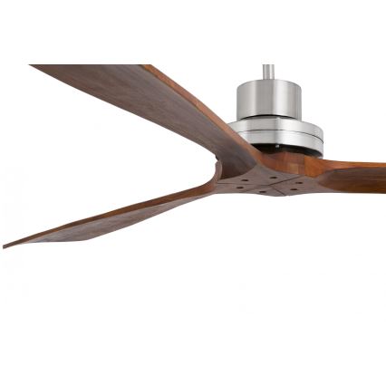 FARO 33464DC - Stropní ventilátor LANTAU XL hnědá/matný chrom pr. 168 cm + dálkové ovládání