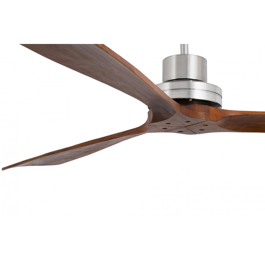 FARO 33464DC - Stropní ventilátor LANTAU XL hnědá/matný chrom pr. 168 cm + dálkové ovládání