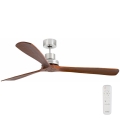 FARO 33464DC - Stropní ventilátor LANTAU XL hnědá/matný chrom pr. 168 cm + dálkové ovládání