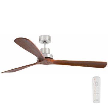 FARO 33464DC - Stropní ventilátor LANTAU XL hnědá/matný chrom pr. 168 cm + dálkové ovládání