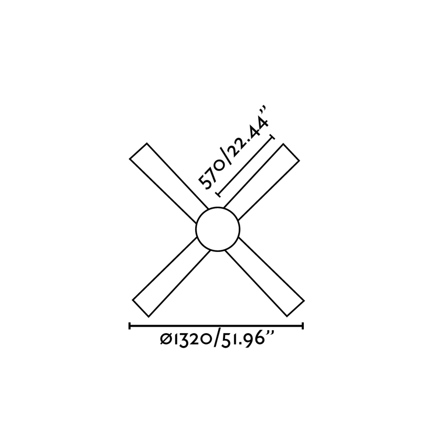 FARO 33470 - Stropní ventilátor PALK 2xE14/40W/230V