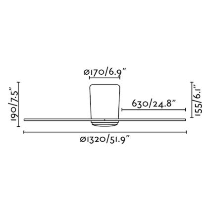 FARO 33472 - Stropní ventilátor NIAS