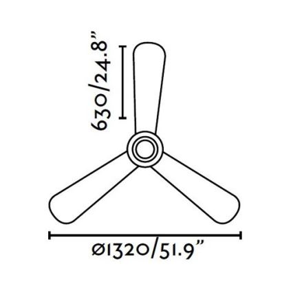 FARO 33472N - Stropní ventilátor NIAS matný chrom/hnědá pr. 132 cm + dálkové ovládání