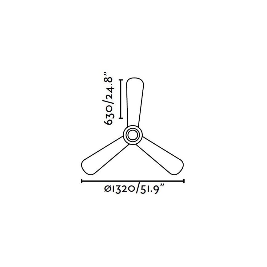 FARO 33472N - Stropní ventilátor NIAS matný chrom/hnědá pr. 132 cm + dálkové ovládání