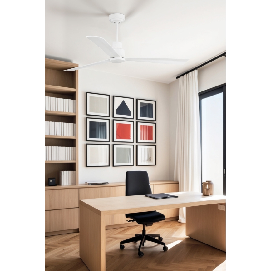 FARO 33487WP - Stropní ventilátor NASSAU M bílá pr. 128 cm SMART + dálkové ovládání