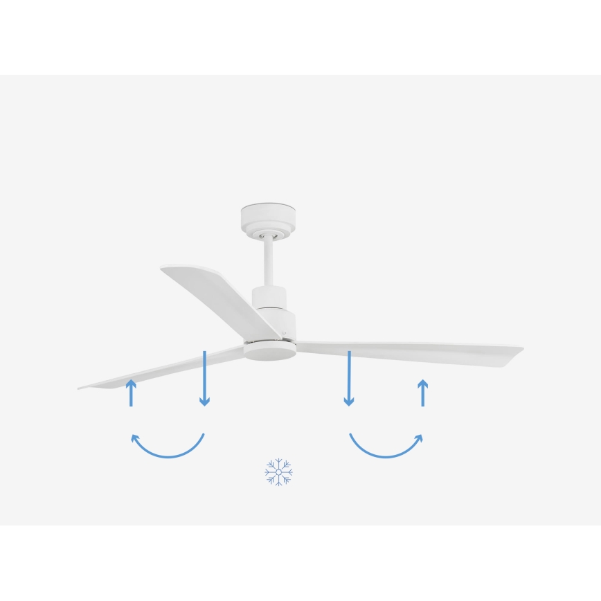 FARO 33487WP - Stropní ventilátor NASSAU M bílá pr. 128 cm SMART + dálkové ovládání