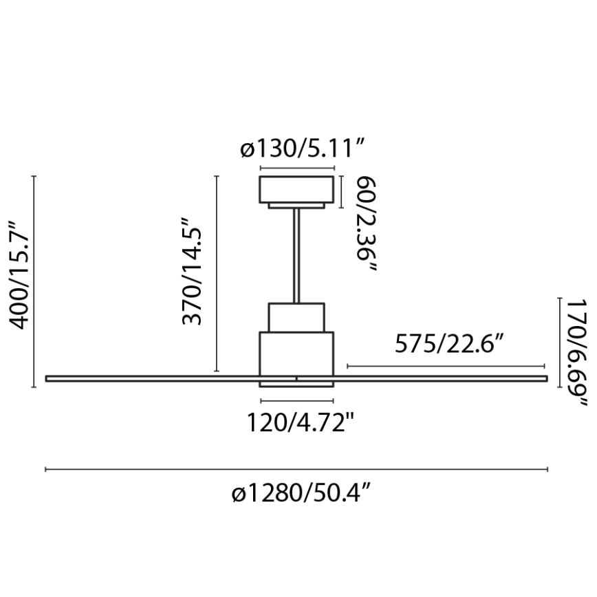 FARO 33487WP - Stropní ventilátor NASSAU M bílá pr. 128 cm SMART + dálkové ovládání