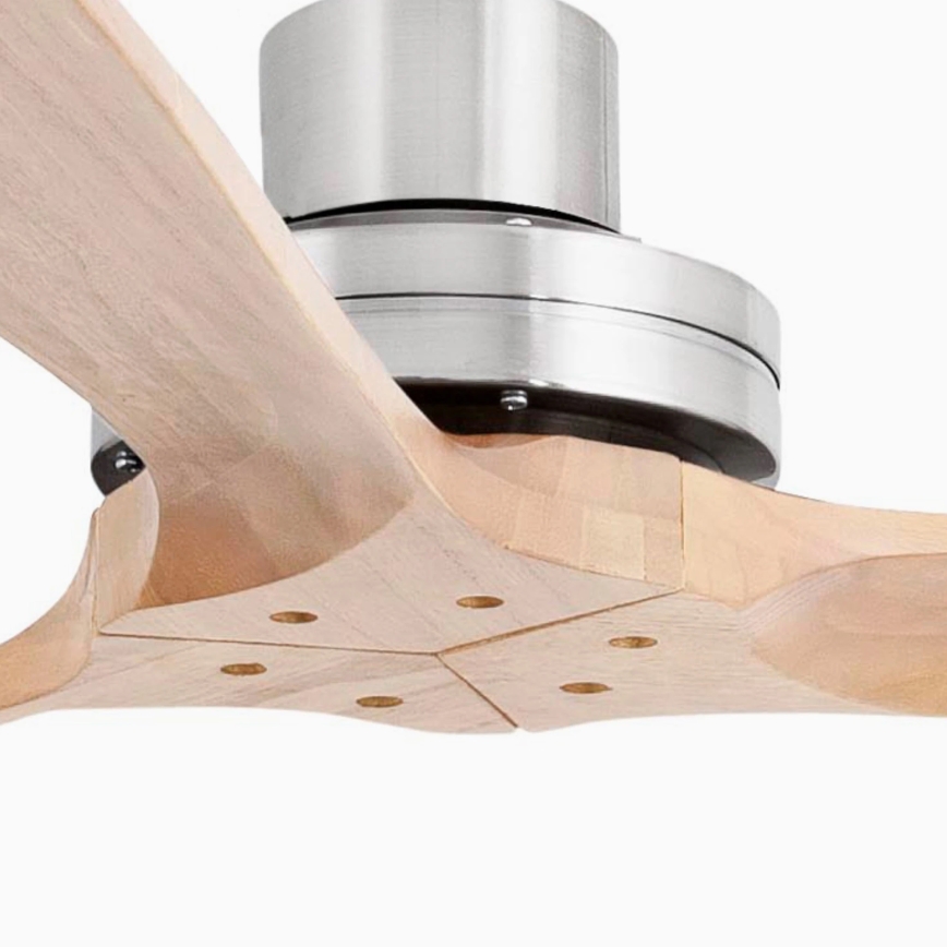 FARO 33504DC - Stropní ventilátor LANTAU XL dřevo/matný chrom pr. 168 cm + dálkové ovládání