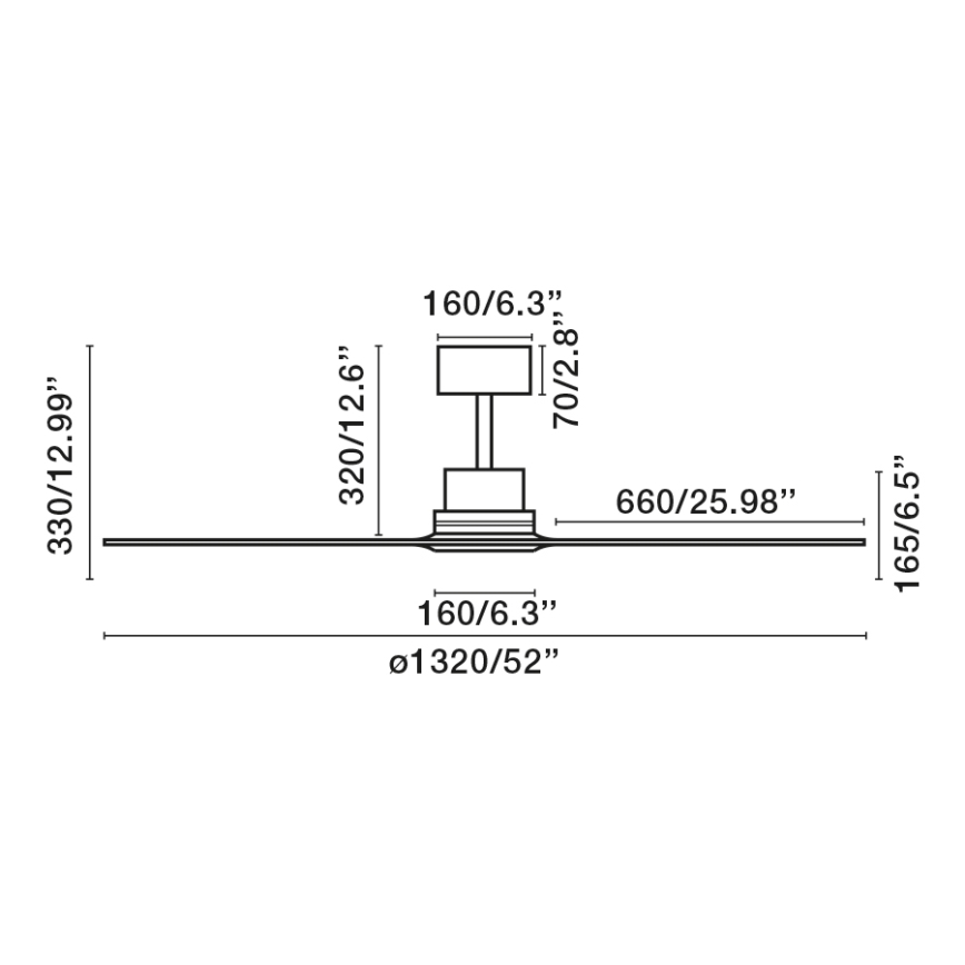 FARO 33516DCWP - Stropní ventilátor LANTAU L černá/hnědá pr. 132 cm SMART + dálkové ovládání