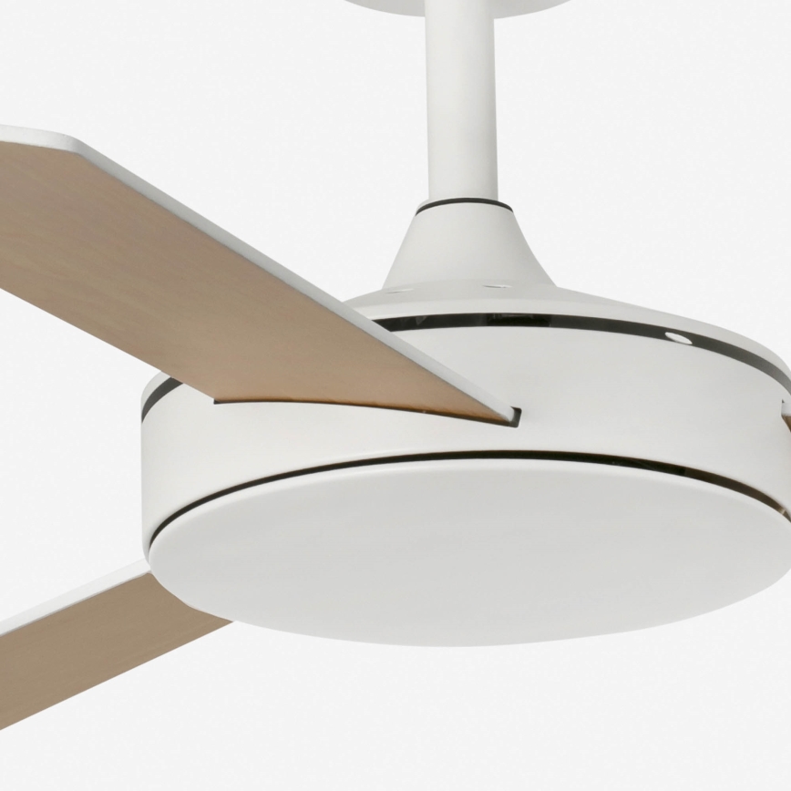FARO 33603DCWT - Stropní ventilátor MINI MALLORCA S hnědá/bílá pr. 106 cm Wi-Fi Tuya + dálkové ovládání