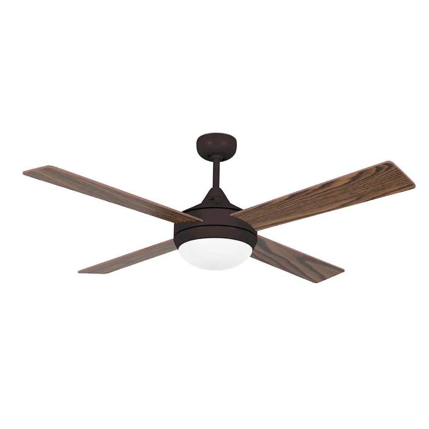 FARO 33702 - Stropní ventilátor ICARIA 2xE27/20W/230V hnědá pr. 132 cm + dálkové ovládání