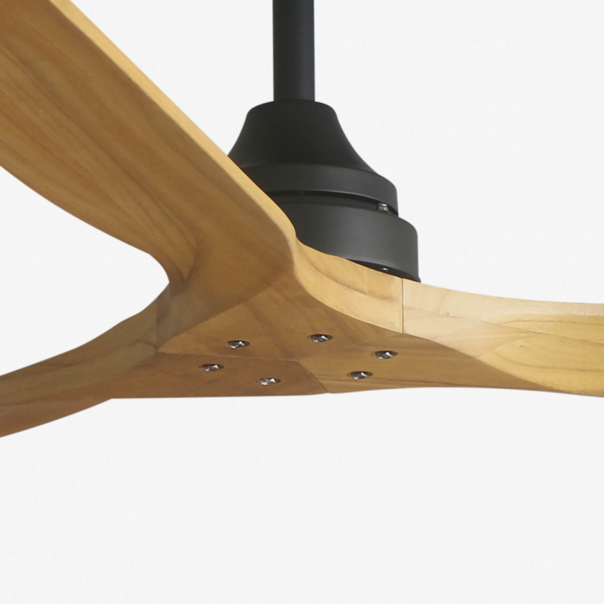 FARO 33718DC - Stropní ventilátor ALO L dřevo/černá pr. 152 cm + dálkové ovládání