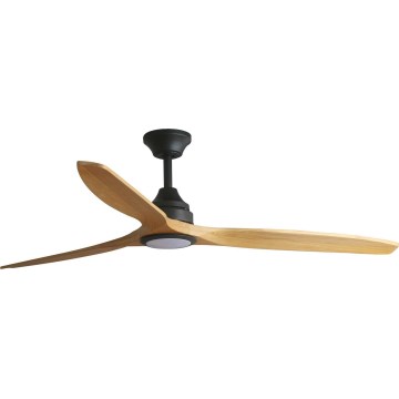 FARO 33719DCT - LED Stmívatelný stropní ventilátor ALO LED/20W/230V 2700/4000/6500K hnědá/černá pr. 152 cm Wi-Fi Tuya + dálkové ovládání