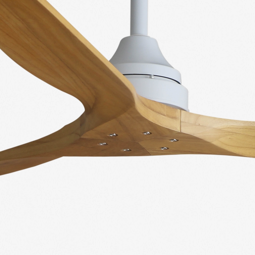 FARO 33728DC - Stropní ventilátor ALO L dřevo/bílá pr. 152 cm + dálkové ovládání
